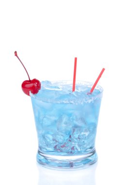 Cocktail blue hawaiian with alcohol, vodka clipart