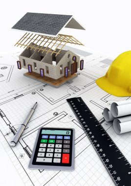 House construction clipart