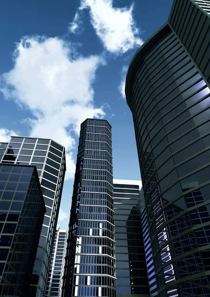 3d Skyscrapper — Stock Photo, Image