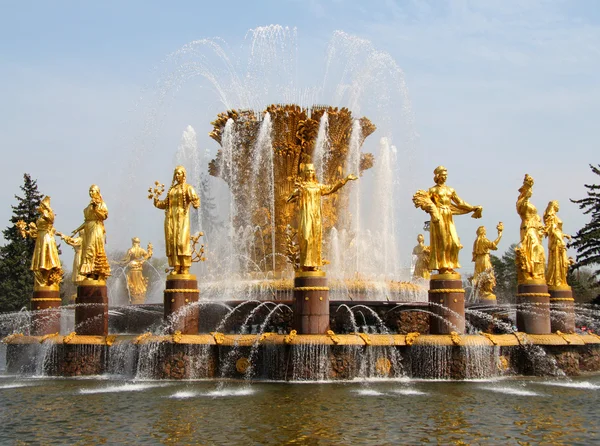 Fountain of Friendship of Peoples in Moscow — Stock Photo, Image