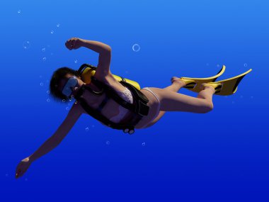 Diving. clipart