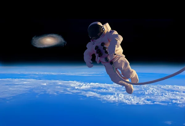 De astronaut in de ruimte — Stockfoto