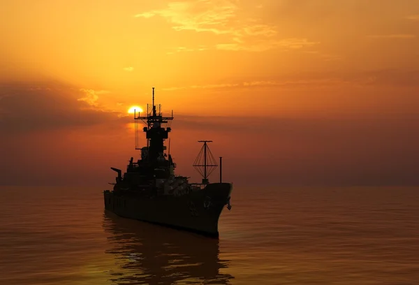 Военный корабль — стоковое фото