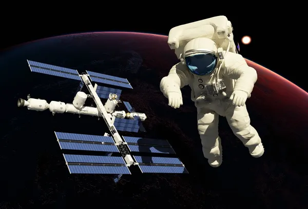 Uzayda astronot — Stok fotoğraf