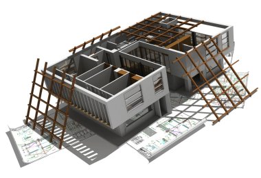 Model of a house clipart