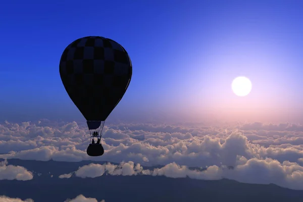 Günbatımında balonlar — Stok fotoğraf