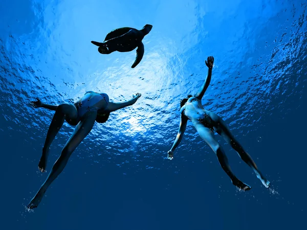 O debaixo de água . — Fotografia de Stock