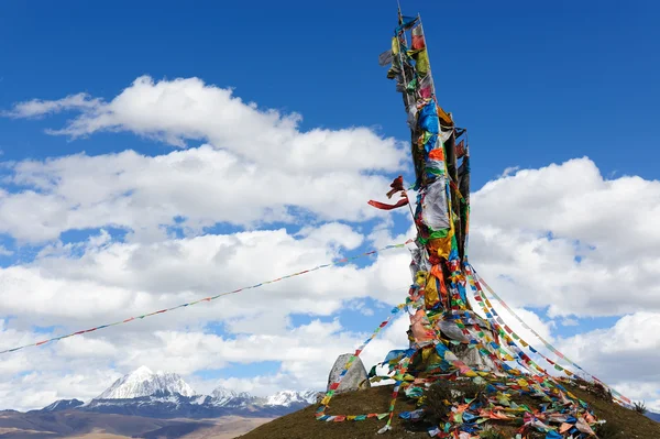 Drapeaux de prière tibétains — Photo