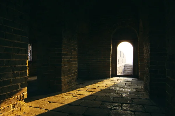 stock image Beam in tower of China great wall