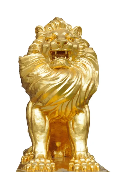 Изолированные статуи льва — стоковое фото
