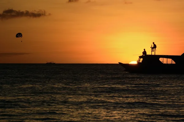 Ωκεανό ηλιοβασίλεμα τοπίο — Φωτογραφία Αρχείου