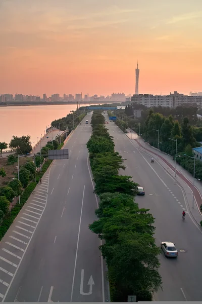 Kina guangzhou city road — Stockfoto