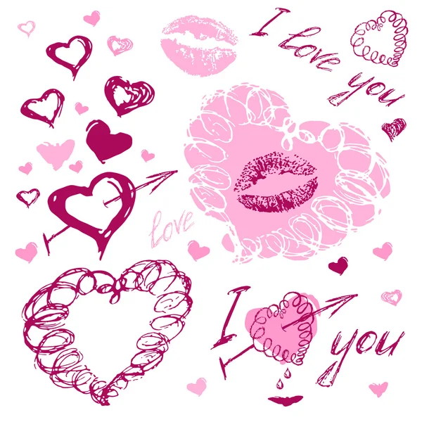 # Love doodles, I love you # — Archivo Imágenes Vectoriales