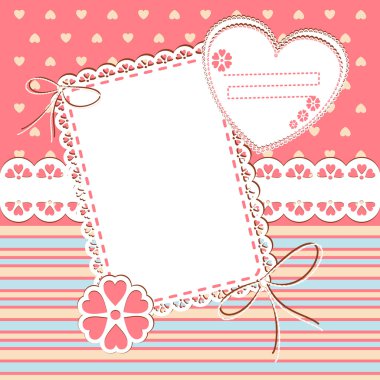 Scrap template with blank space for your photos or text clipart