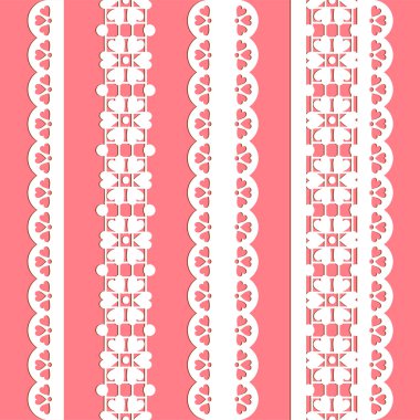 Cute straight seamless lace set clipart