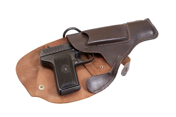 stock image Soviet handgun TT in a holster