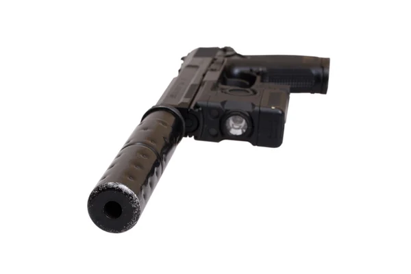 Speciale bewerking pistool met geluiddemper — Stockfoto
