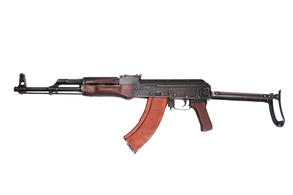 AKMS (Avtomat Kalashnikova) havada Kalaşnikof saldırı tüfeği sürümü — Stok fotoğraf