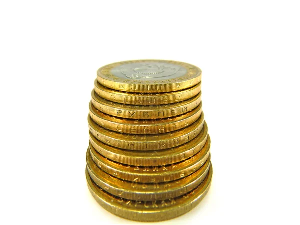 stock image Coins isolated on white background