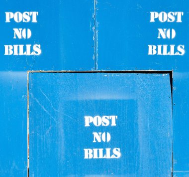 Post no bills clipart