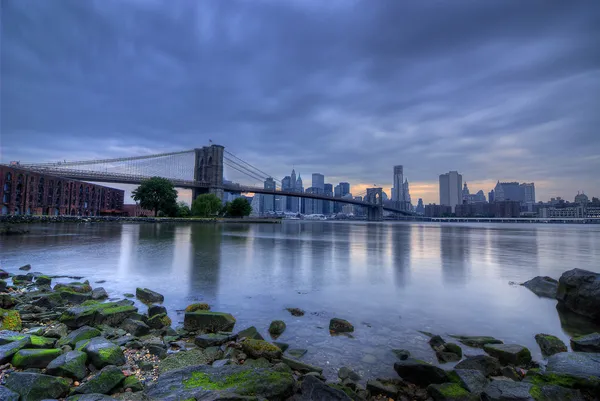 Vista dramática de la ciudad de Nueva York — Foto de Stock