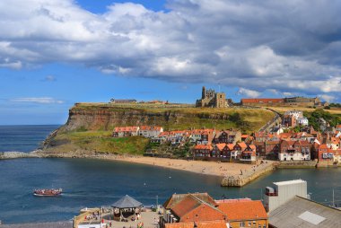 Cliffs in Whitby, England clipart