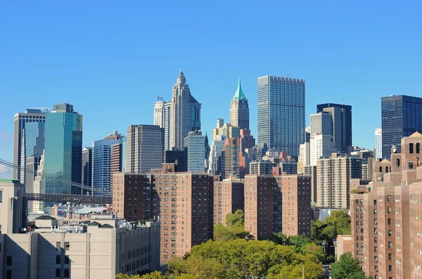 Panorama urbano di Manhattan — Foto Stock