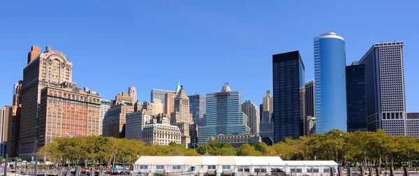 Manhattan skyline van battery park — Stockfoto