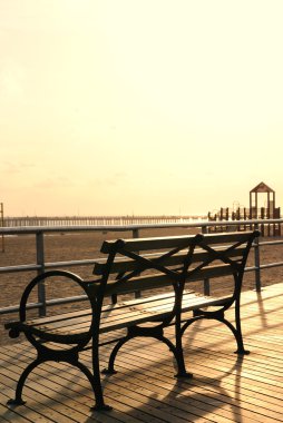 Coney Island Boardwalk Bench clipart