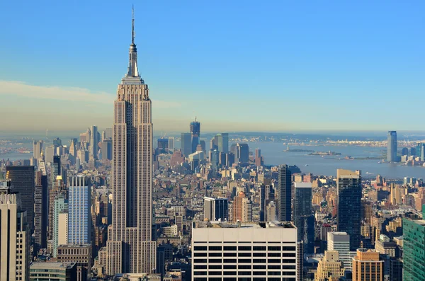 曼哈顿的鸟瞰图 — 图库照片