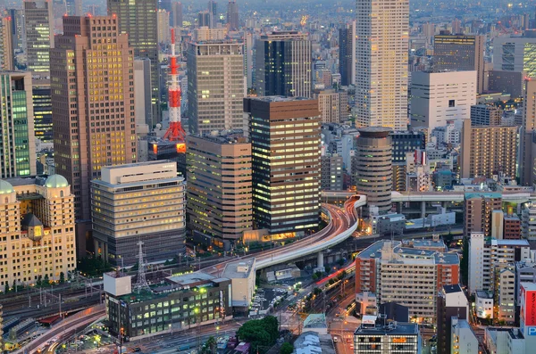 Skyline av osaka japan — Stockfoto