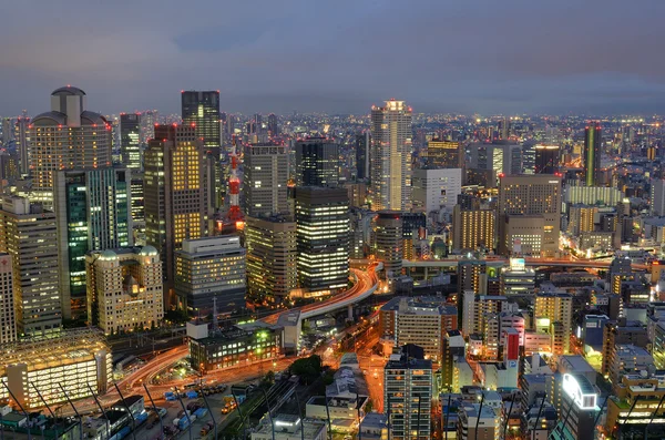 Skyline of Osaka Япония — стоковое фото