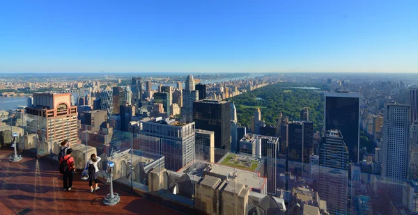 Manhattan ön skyline — Stockfoto