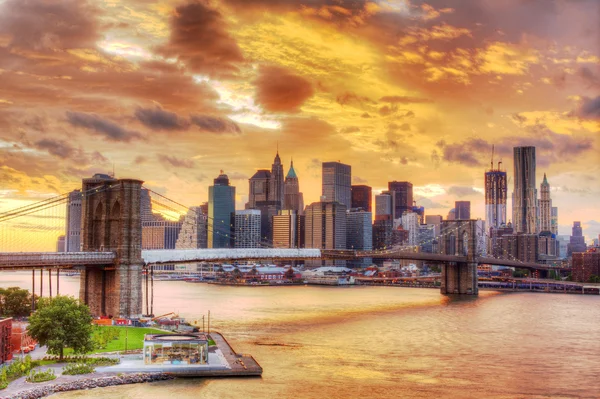 Манхэттен Скайлайн — стоковое фото