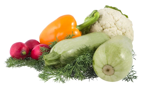 Verduras sobre un fondo blanco — Foto de Stock