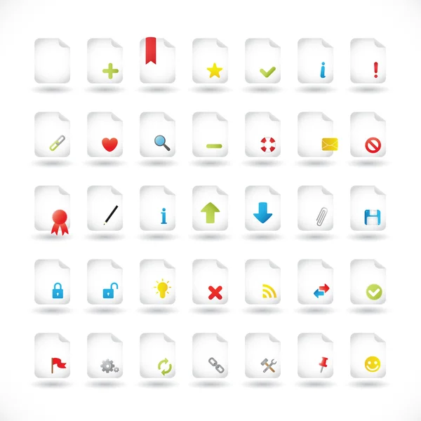 Fichiers Icônes série Set — Image vectorielle
