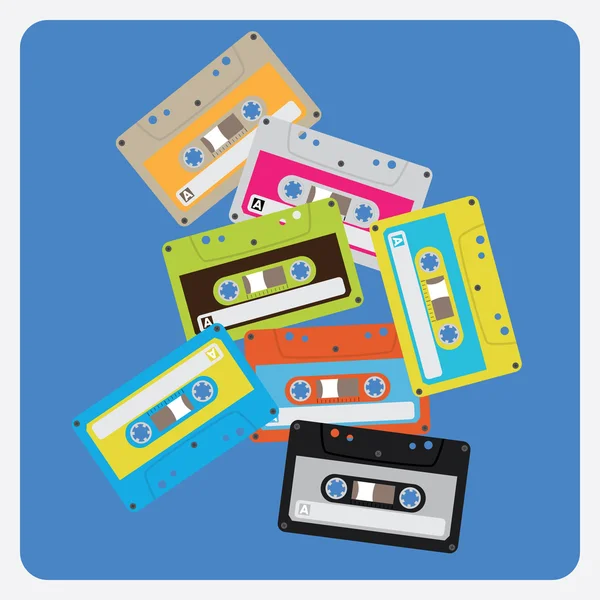Cassetes áudio — Vetor de Stock