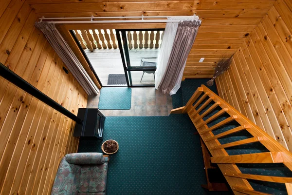 Fox glacier lodge appartement houten interieur — Stockfoto