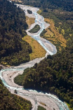 Cook River aerial - New Zealand clipart