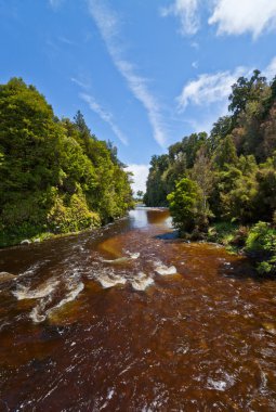 Beautiful brown volcanic river clipart