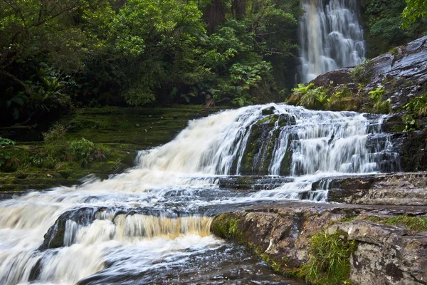 Purakaunui Waterfall in New Zealand — Stock Photo, Image