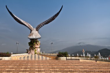 Statue of eagle - symbol of Langkawi island clipart