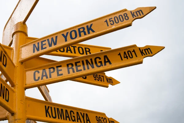 stock image Signpost at Stirling Point, Bluff - New Zealand.