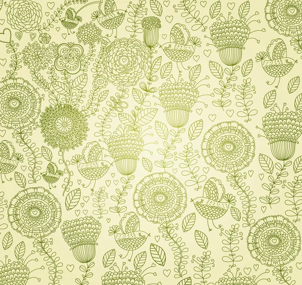 Κλασική wall-χαρτί με ένα λουλούδι μοτίβο. — Διανυσματικό Αρχείο