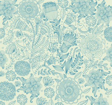 Classical wall-paper with a flower pattern. clipart