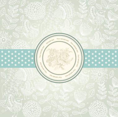 Classical wall-paper with a flower pattern. clipart