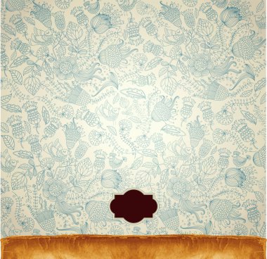 Wall-paper with a flower pattern clipart