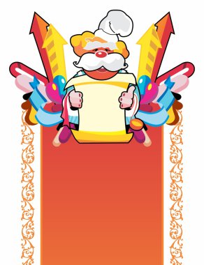 Şef ile dikey kompozisyon