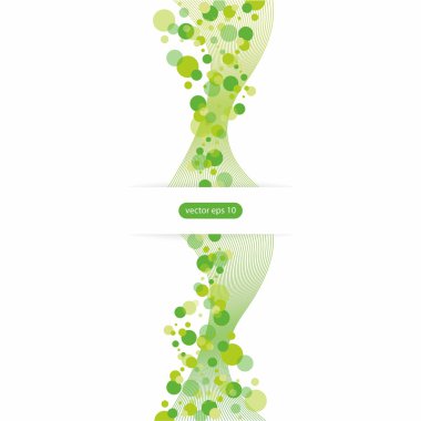 Natural green vertical wave clipart