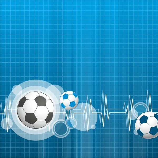 Sport fond bleu avec des boules — Image vectorielle